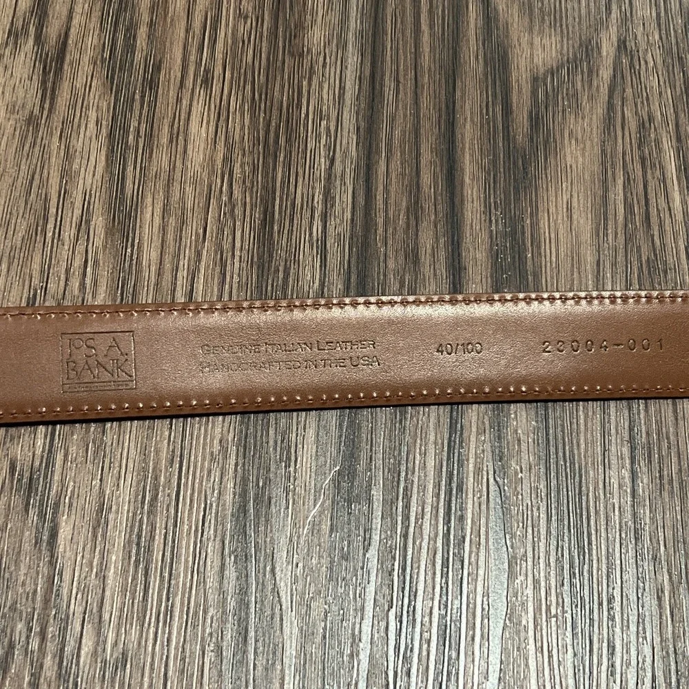 MEN'S JoS A. BANK BLACK GENUINE ITALIAN LEATHER BELT SIZE 40/100cm..